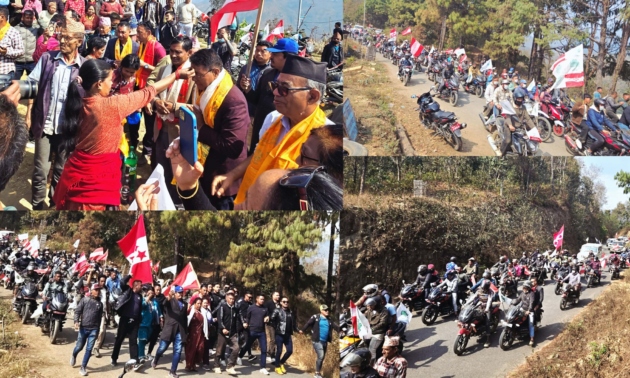 ईन्द्रावतीमा वंशलाल : सयाैँ माेटरसाईकल र्‍याली, आशिर्वाद लिँदै इन्द्रावती परिक्रमा
